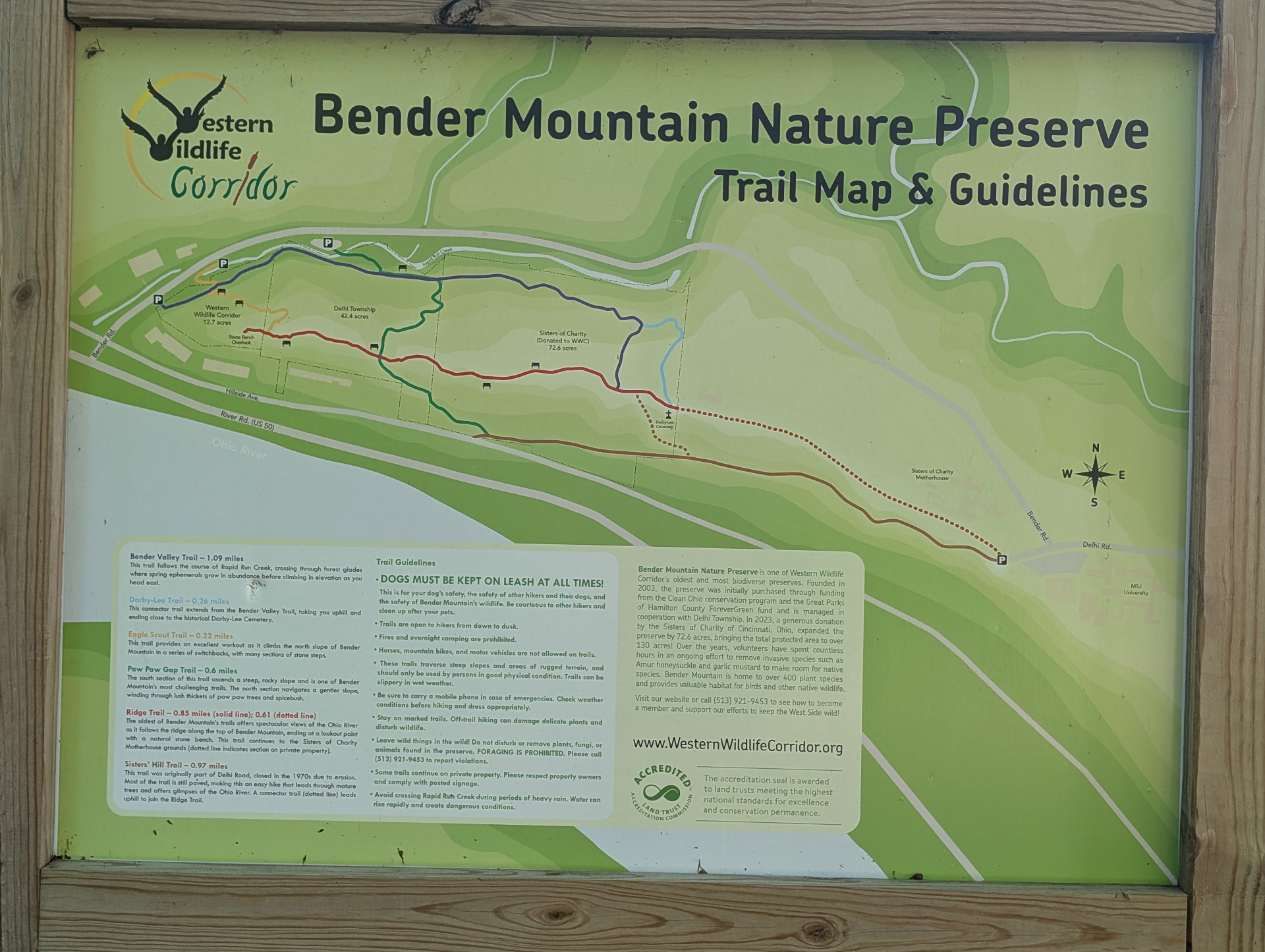 Sisters of Charity Motherhouse trail map