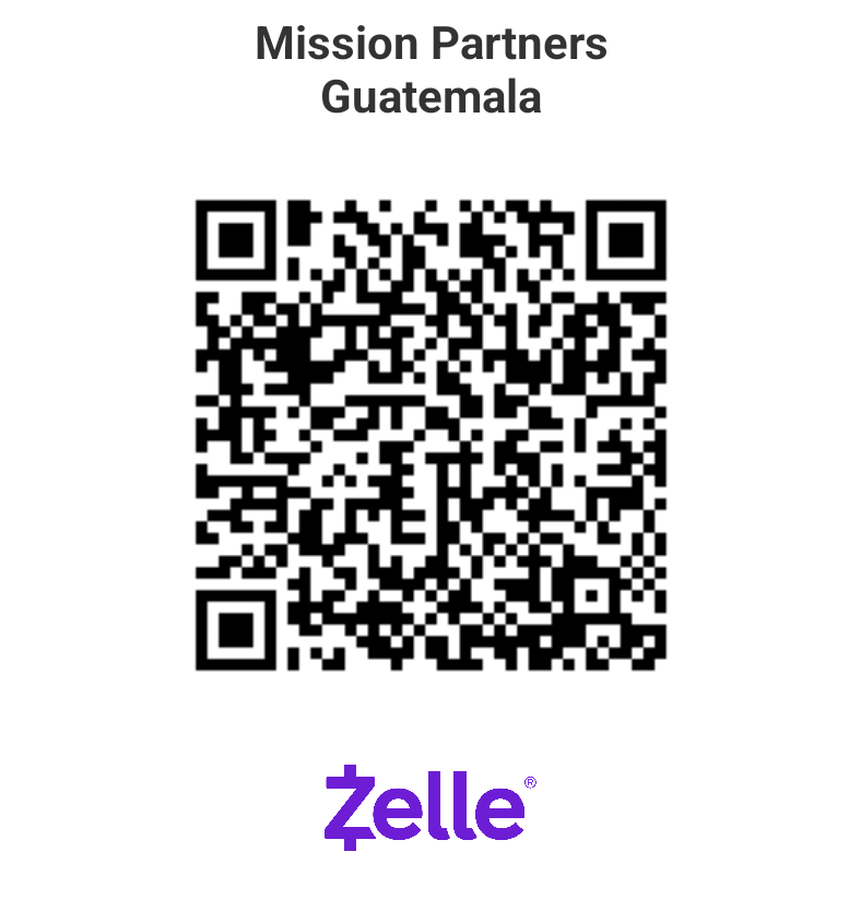 Zelle QR code to donate to Mission Partners Guatemala